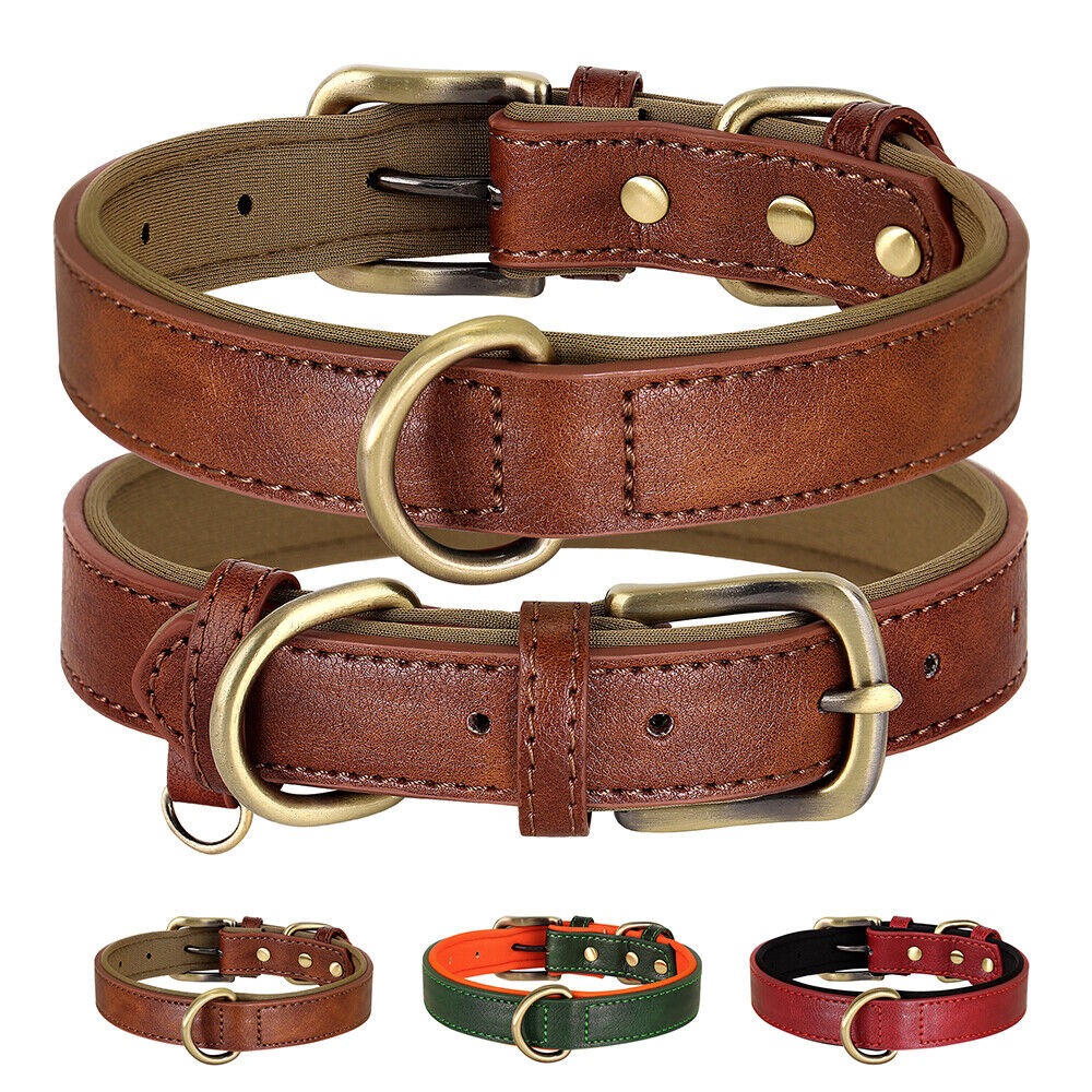 Leather Dog Collar – Adjustable with Metal Buckle